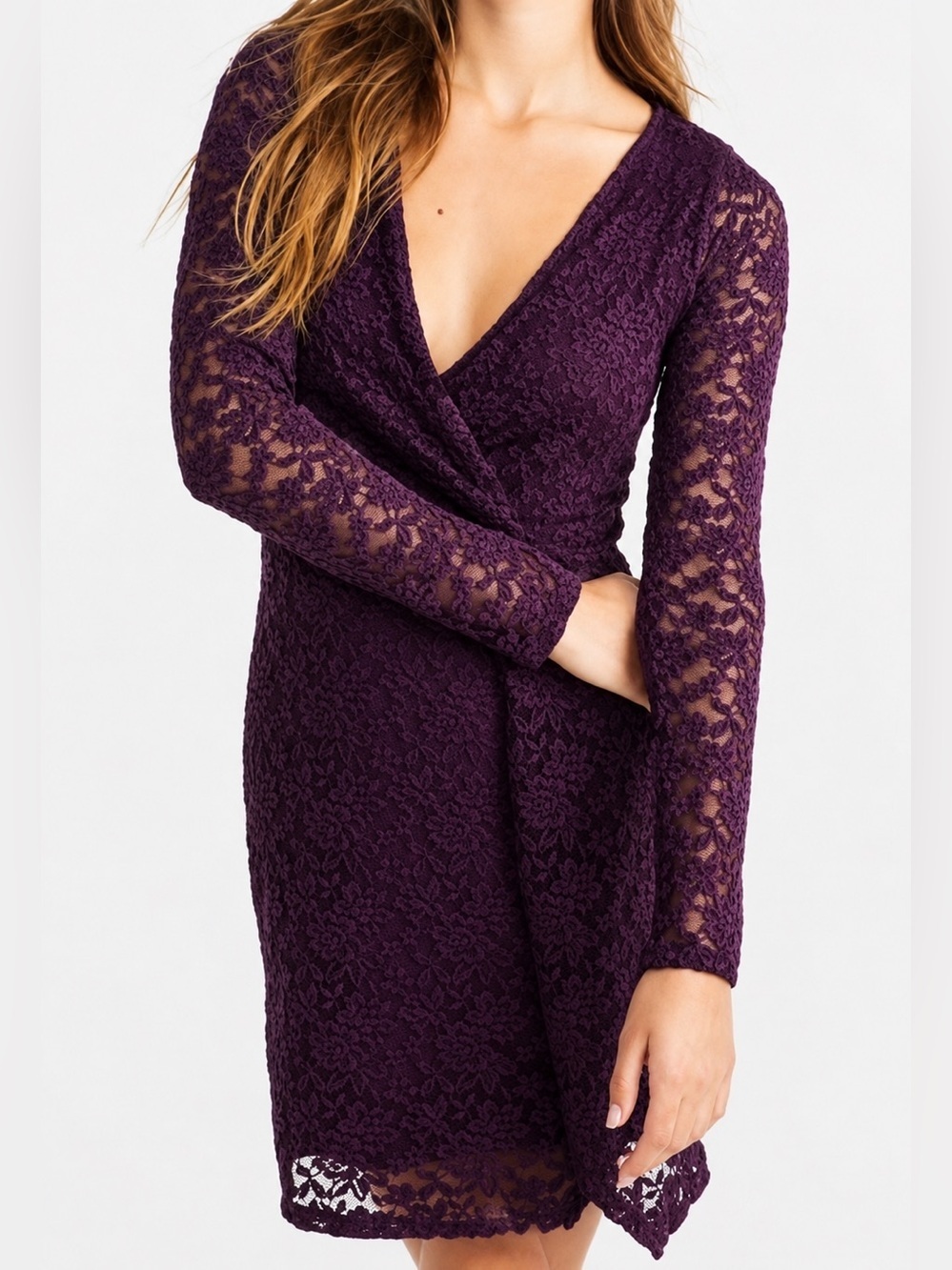 Abercrombie & Fitch NWT plum lace dress, small